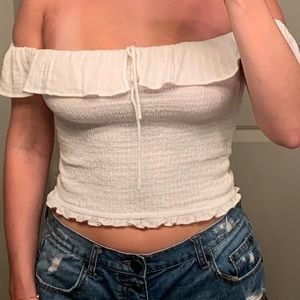 White off the shoulder top